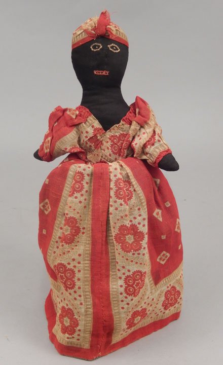 Early 1900's black folk art topsy turvy doll (1 of 3)