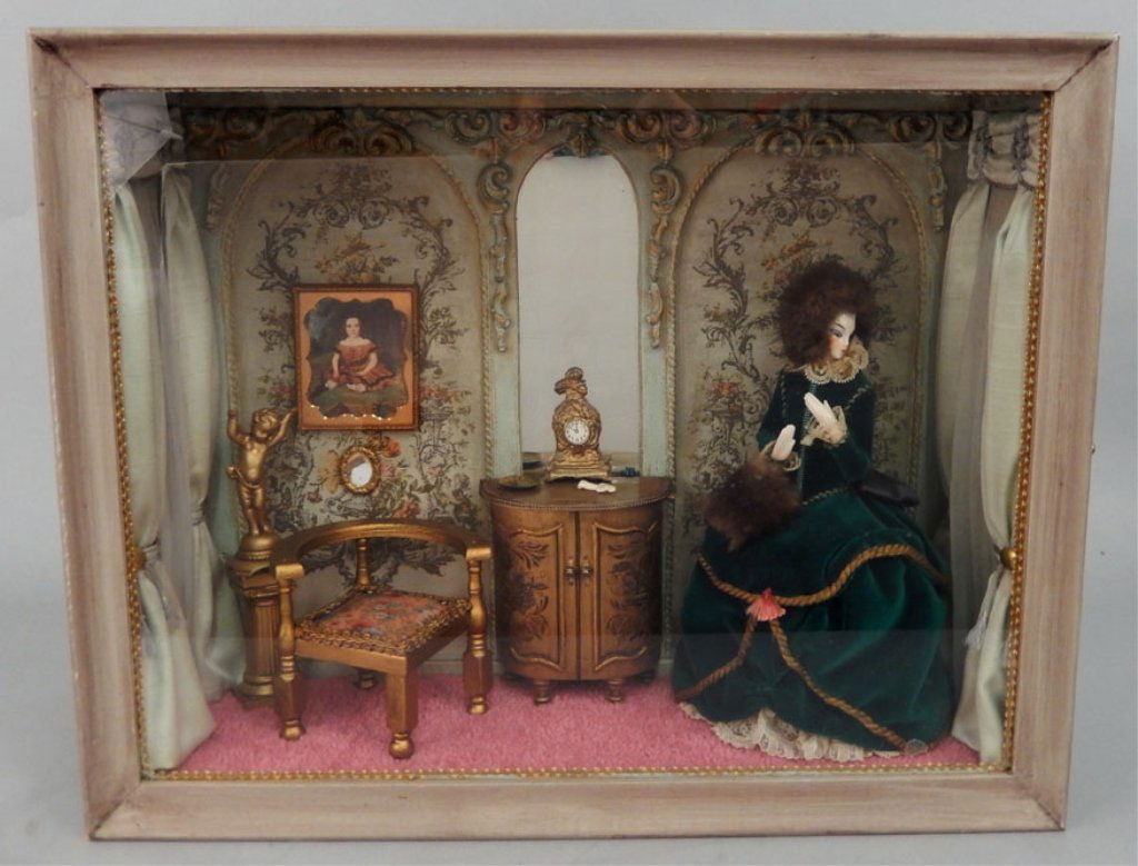 Diorama of a woman in a parlor room (1 of 6)
