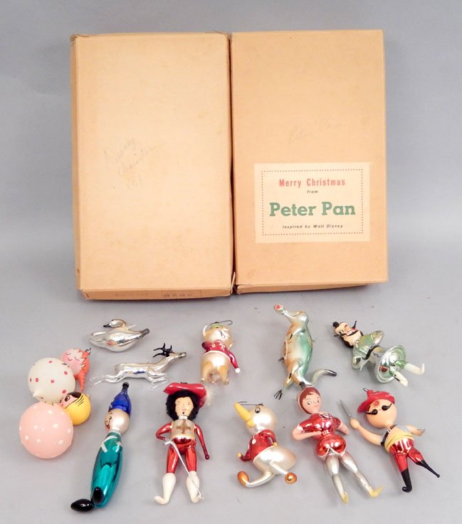 Grouping of glass Walt Disney ornaments (1 of 4)