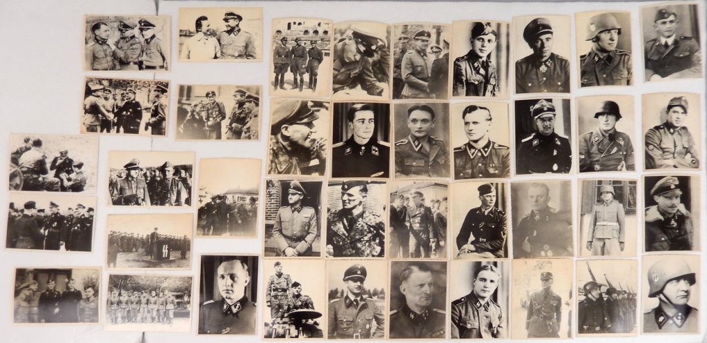 40 German SS photos from the Ukrainian MVD archives: 40 German SS photographs from the Ukrainian MVD archives, each photo has two stamps on back