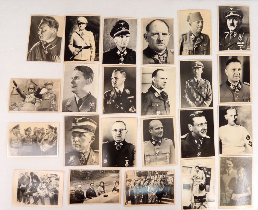 23 German photos of Nazi officials from the Ukrainian: 23 German photos of Nazi officials from the Ukrainian MVD archives, includes Hitler, Himmler, Gering, Franco, Skorzeny, Kaltenbrunner, and more, each photo has two stamps on back
