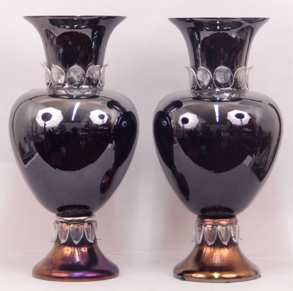 Pair of Murano Cenedese Vetri art glass vases (1 of 4)