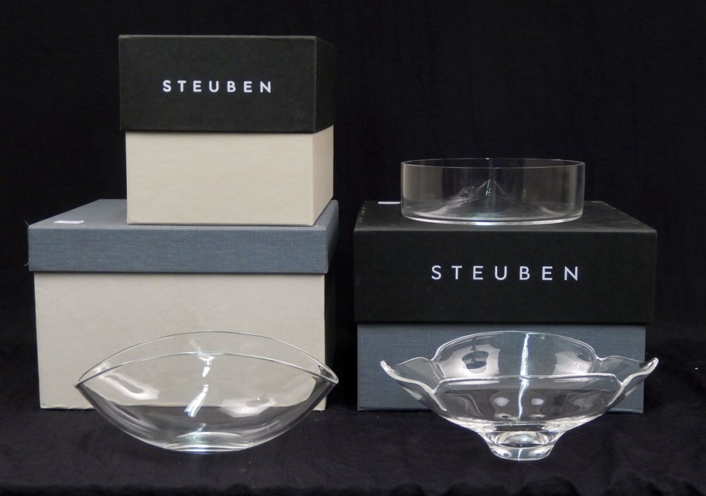 Three Steuben glass bowls (1 of 3)