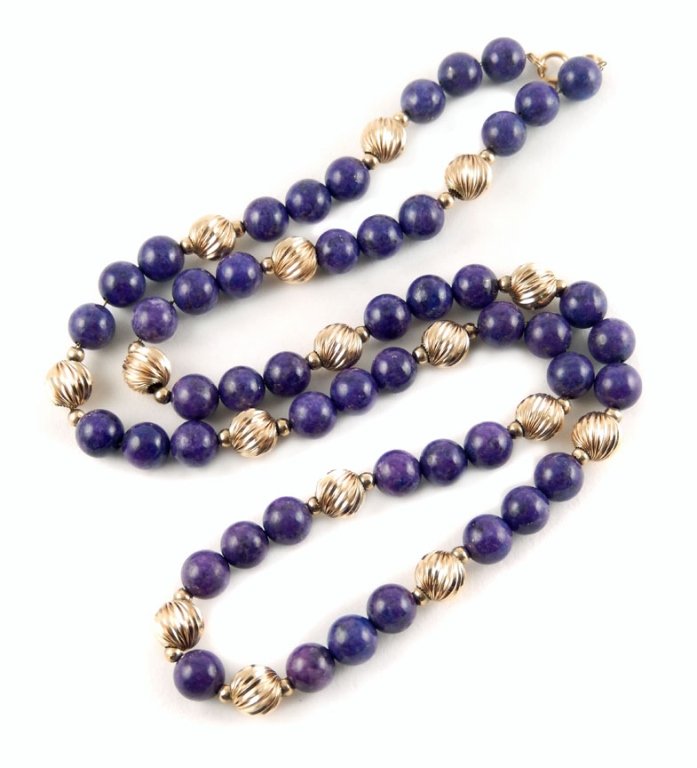14k gold and blue lapis necklace (1 of 1)