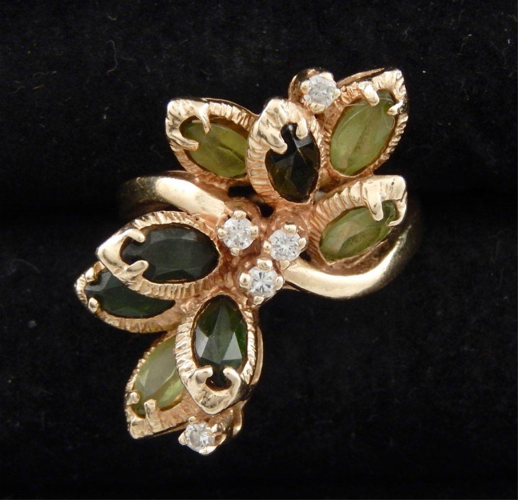 14k gold gemstone cocktail ring (1 of 2)