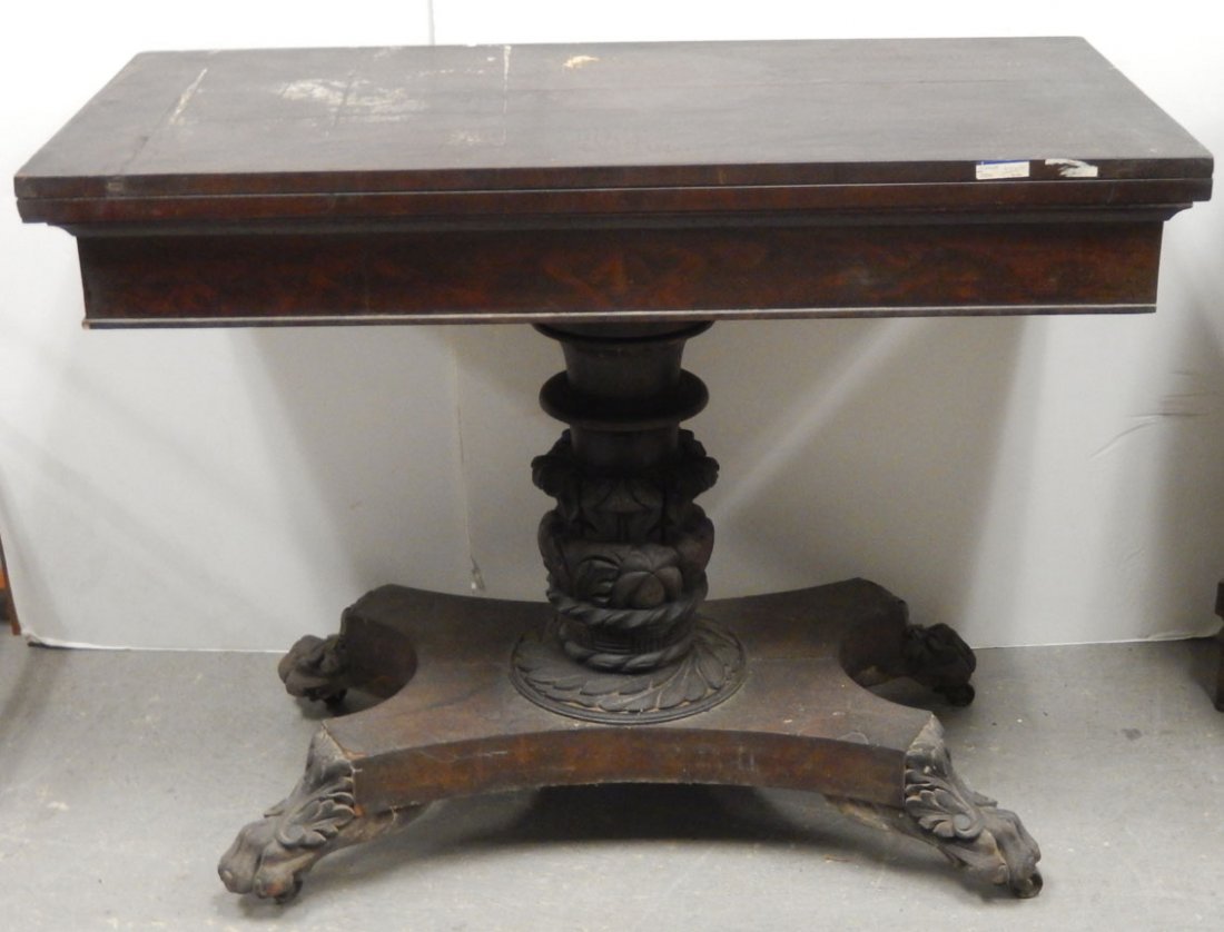 Federal mahogany game table (1 of 5)