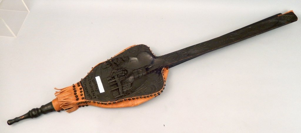 Large Scottish carved oak bellows (1 of 7)