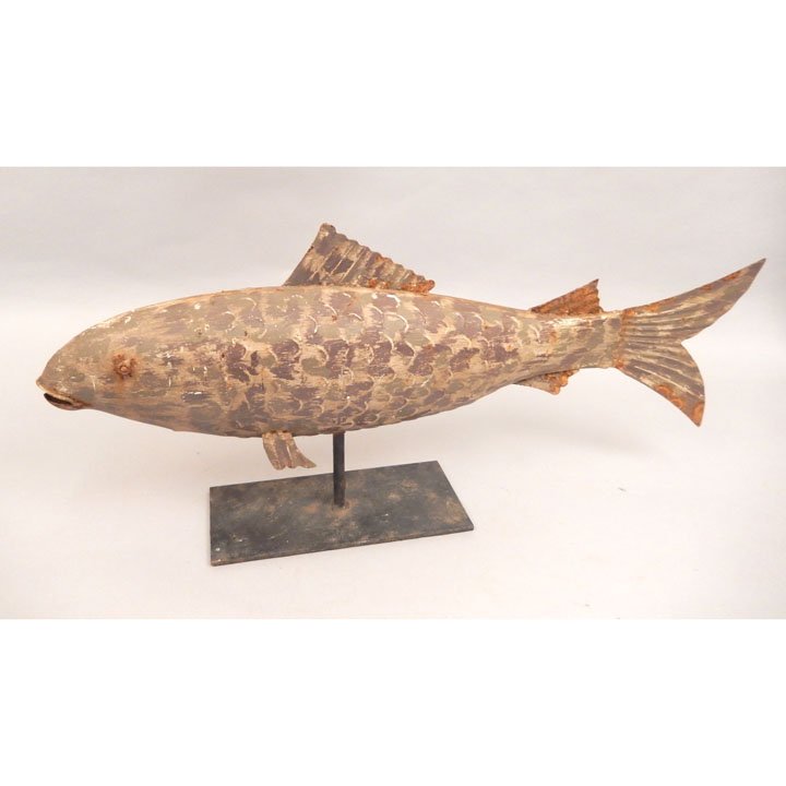 Folk art hand painted metal fish (1 of 4)