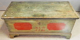 Painted blanket chest dated 1826