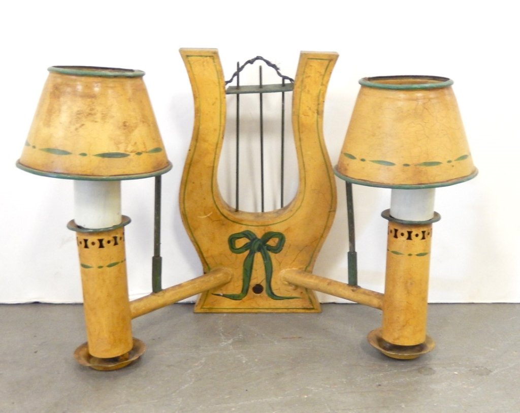 French tole harp sconce (1 of 5)