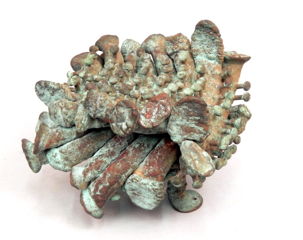 Klaus Ihlenfeld patinated bronze sculpture: Klaus Ihlenfeld patinated bronze sculpture, 8" x 6" x 6 1/2"