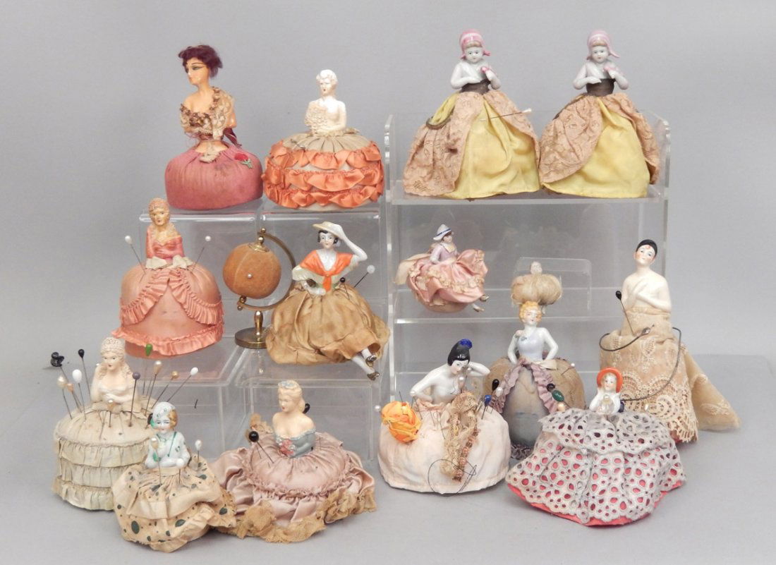 Grouping of pin cushion dolls (1 of 7)