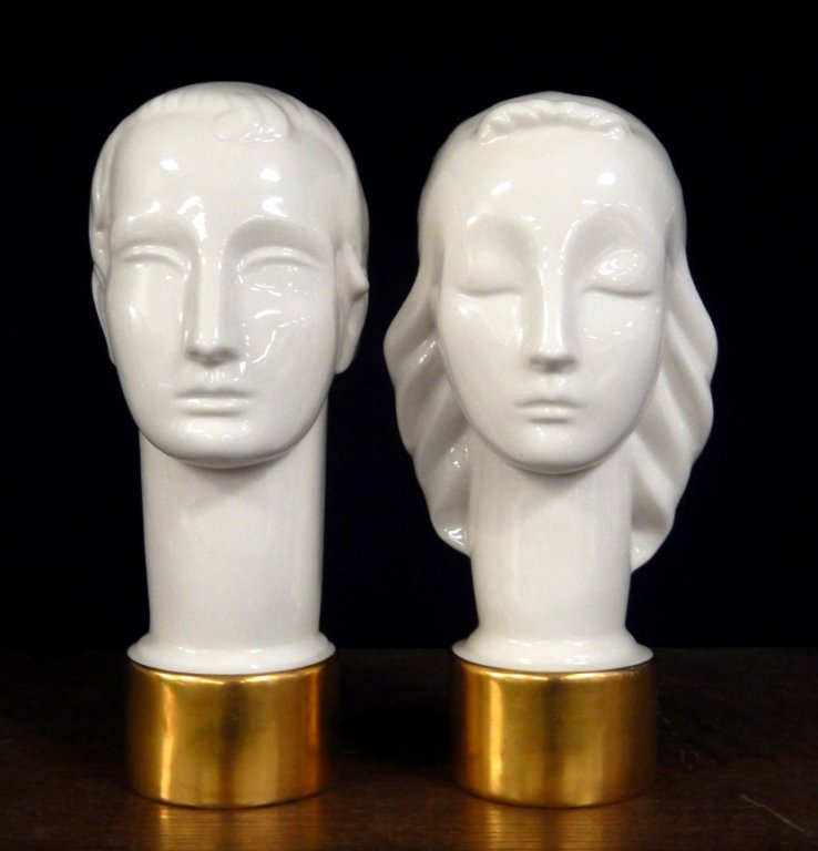 Pair of Lenox porcelain busts (1 of 2)