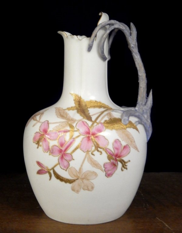 Willets hand painted and enameled ewer (1 of 5)
