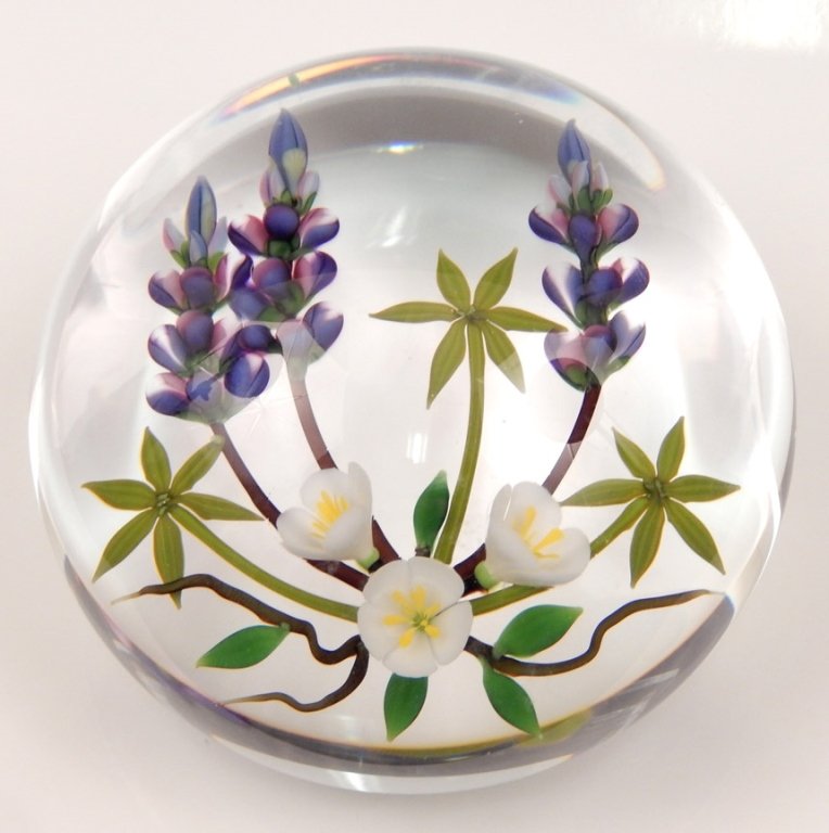 Chris Buzzini art glass paperweight (1 of 2)