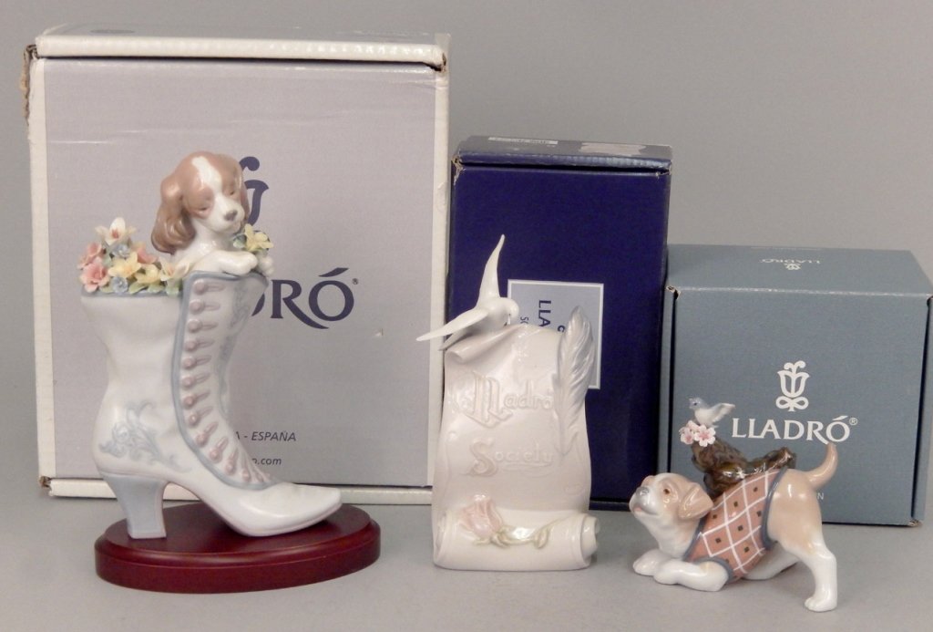Three Lladro porcelain figurines in original boxes (1 of 7)