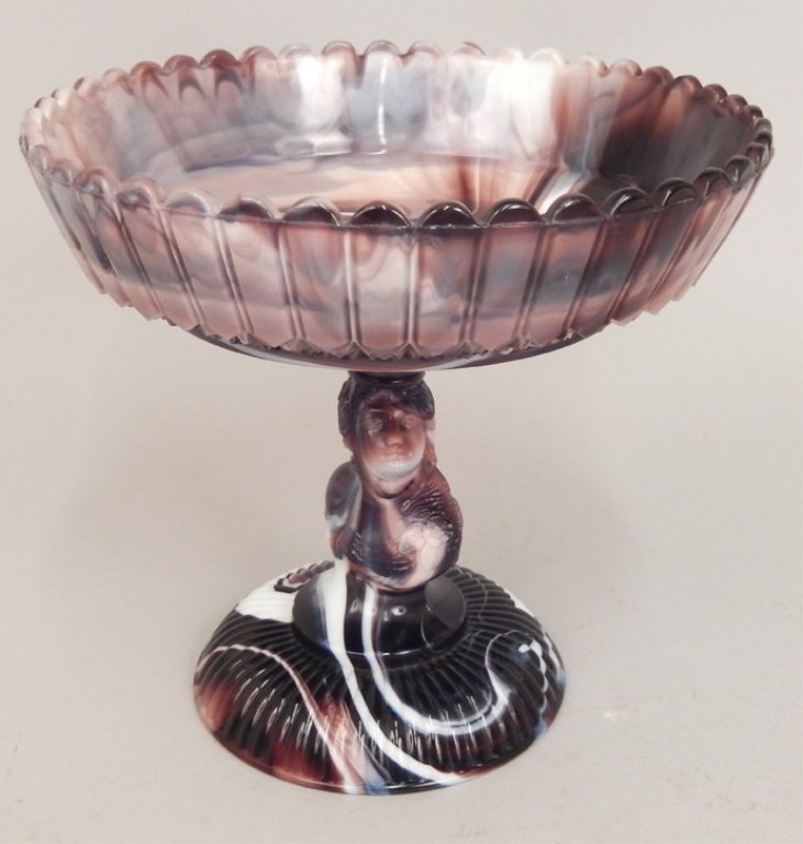 Purple slag Jenny Lind compote (1 of 4)