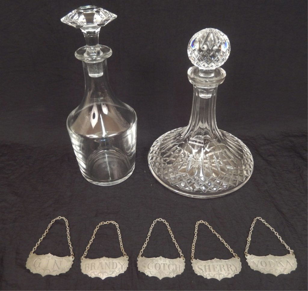 Waterford and Baccarat crystal decanters (1 of 7)