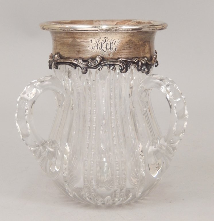 Sterling and cut crystal loving cup (1 of 2)