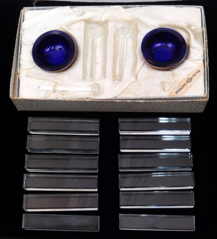 Webster sterling salts in case and Baccarat crystal (1 of 4)