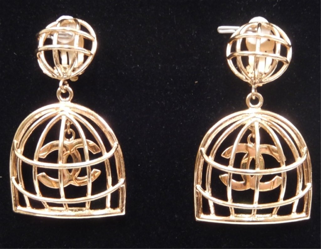 Chanel birdcage earrings (1 of 3)