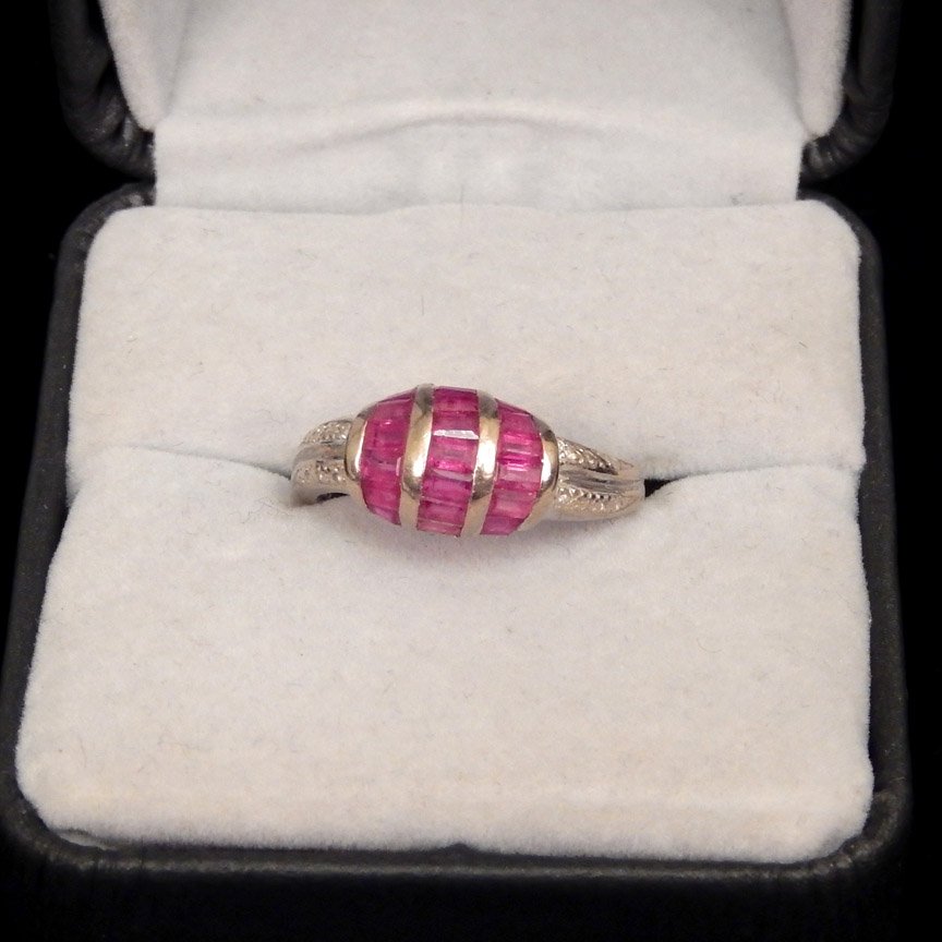 Antique 14k gold and ruby shrimp ring (1 of 2)