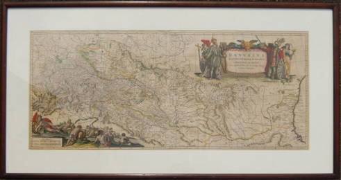 Framed map Danubius Fluvius Maximus, A Fontibus Ad