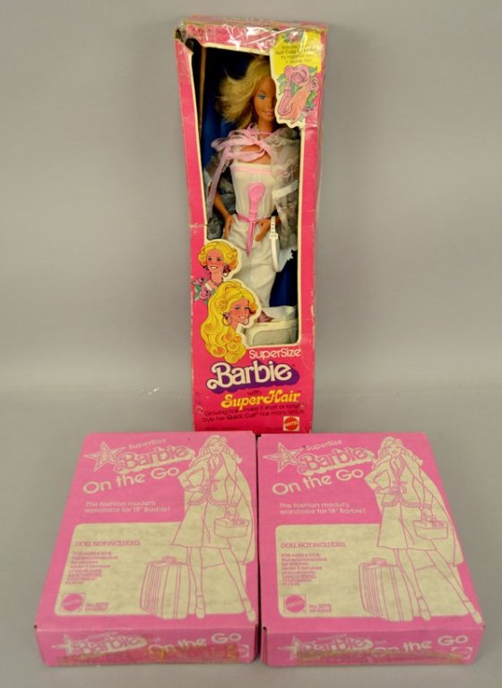 1970's Super Size Barbie and two mint in box outfits (1 of 3)