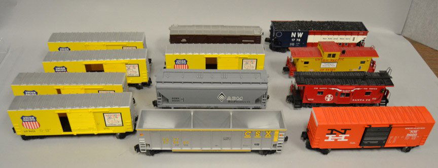 Twelve O gauge Railroad cars (1 of 4)