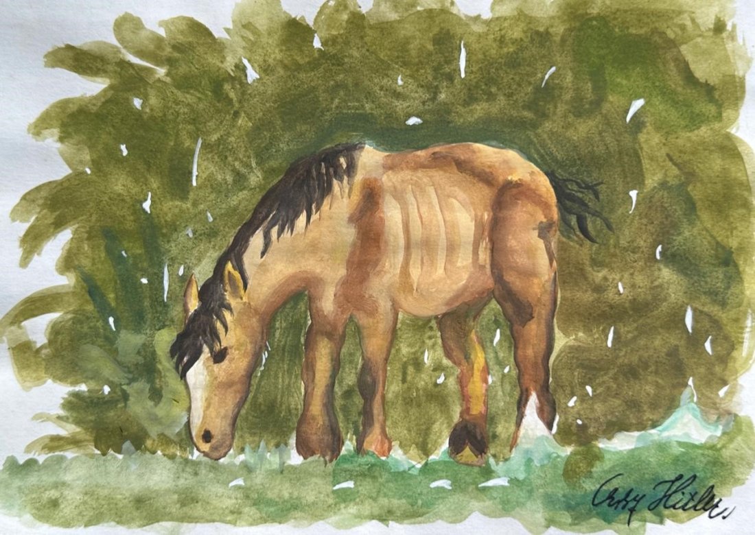 Adolf Hitler - Watercolor on paper - In the style of: Adolf Hitler, dictator of Germany from 1933 to 1945, was also a painter. He produced hundreds of works and sold his paintings and postcards to try to earn a living during his Vienna years (1908â€��