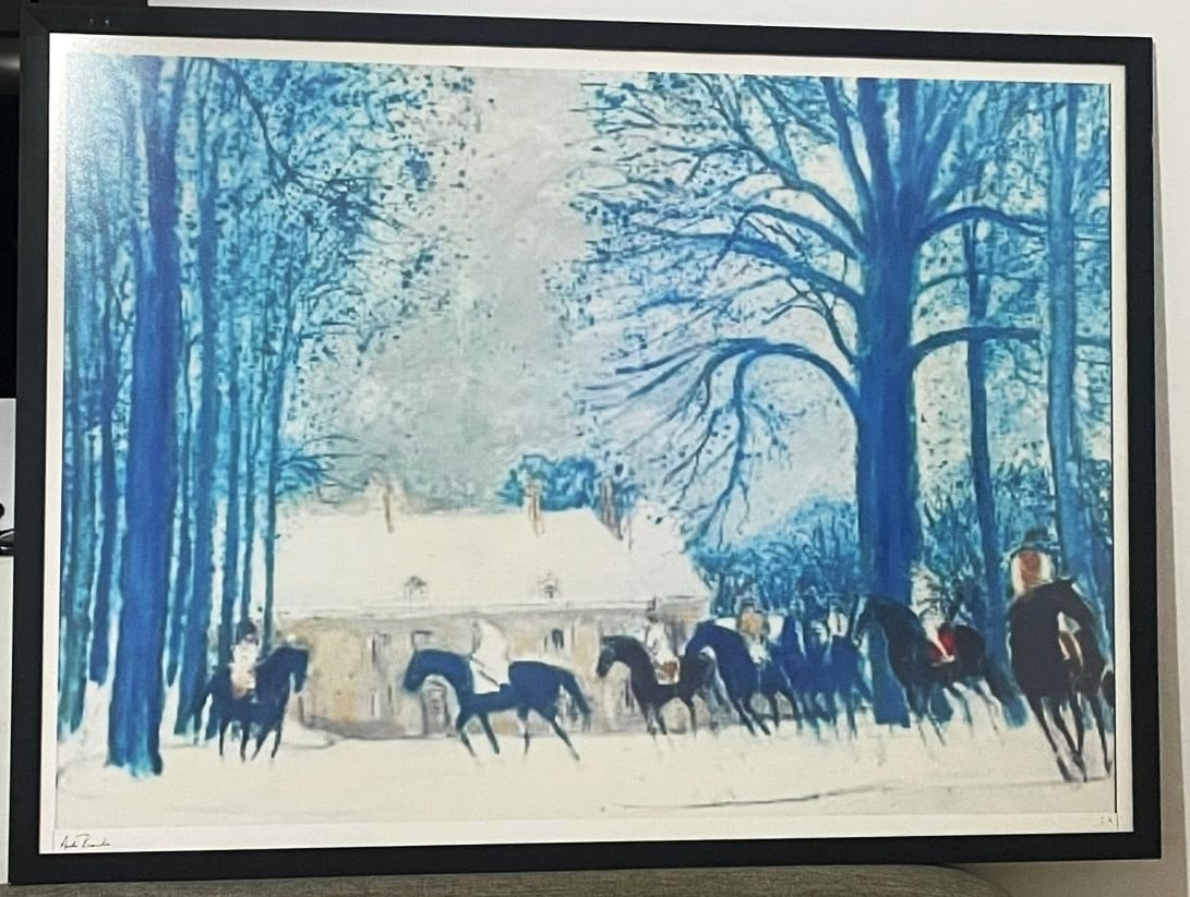 ANDRÉ BRASILIER – L'HIVER BLEU ? LOUPEIGNE – LITHOGRAPHY ON PAPER - SIGNED AND MARKED EA - IN: Lithography on paper in the manner/style of André Brasilier. “L’hiver bleu à Loupeigne – 2015” Signed and marked EA. This Lithography will be sent with a frame. Our definition of “In t