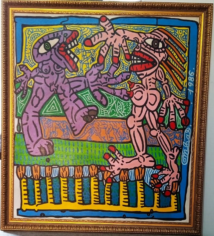 ROBERT COMBAS – UNTITLED - ACRYLIC ON CANVAS- IN THE STYLE OF: Acrylic on Canvas in the manner/style of Robert Combas. Our definition of “In the manner/style of”: The auction house believes that the work is done in the manner or style of the named artist