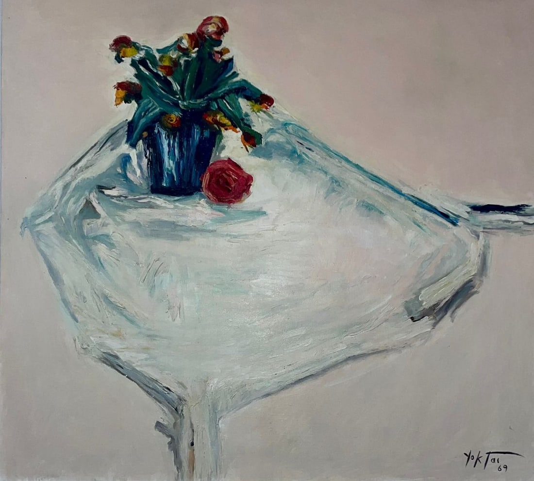 MANOUCHER YEKTAI - STILL LIFE - PAINTING - OIL ON CANVAS - IN THE STYLE OF: Oil on canvas in the manner/style of Manoucher Yektai. Our definition of “In the manner/style of”: The auction house believes that the work is done in the manner or style of the named arti