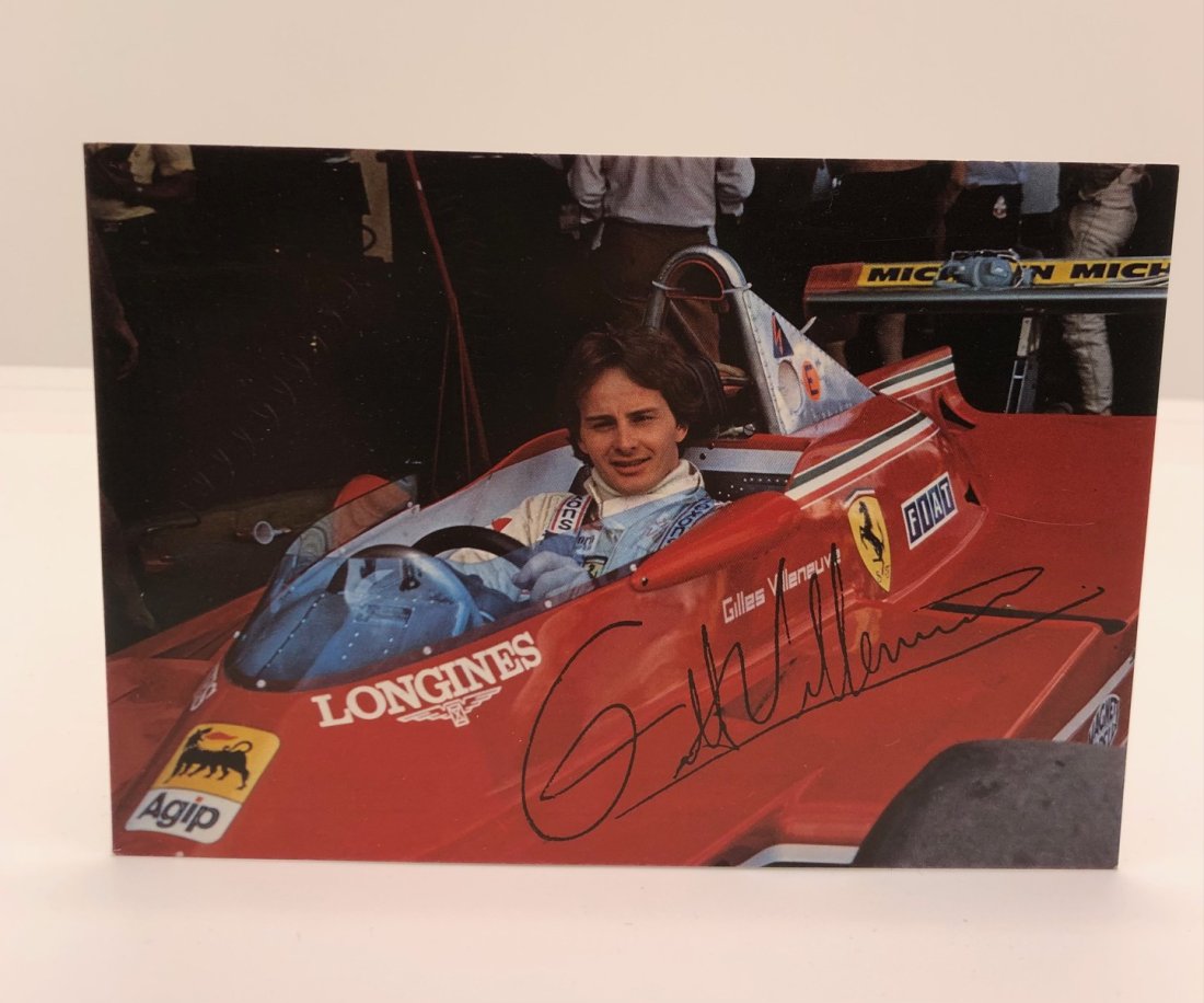 Gilles Villeneuve 1980 Ferrari postcard (1 of 2)