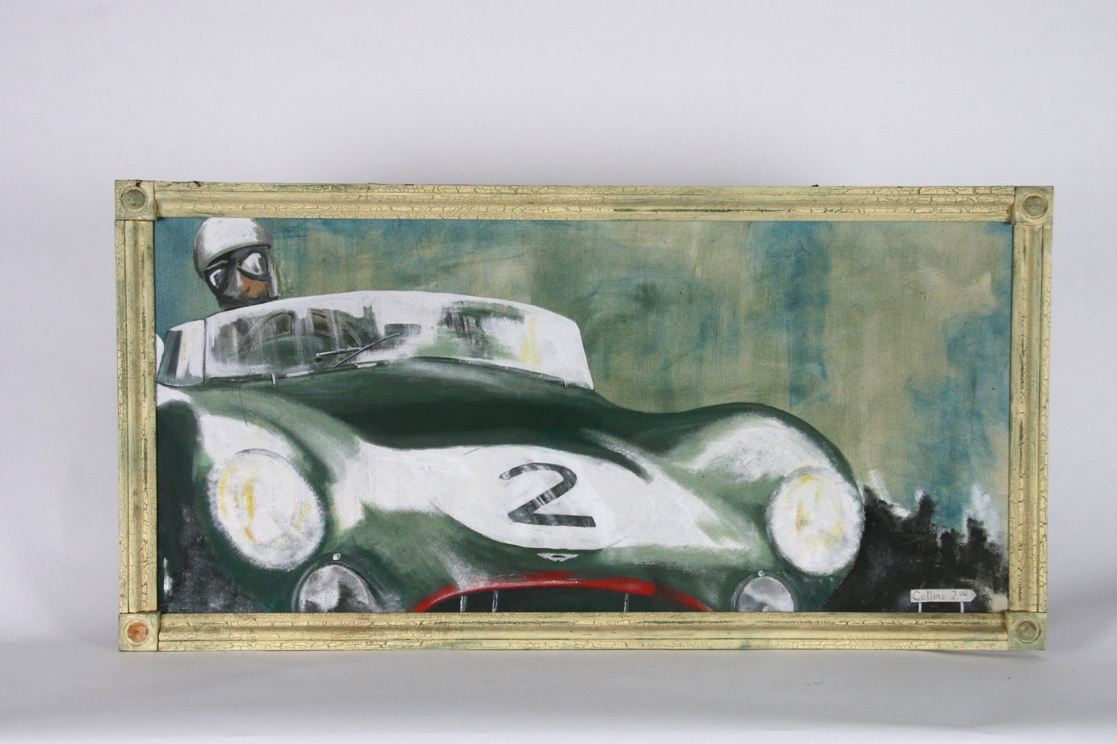 Aston Martin DBR1 Stirling Moss painting by Tony Collins (1 of 3)