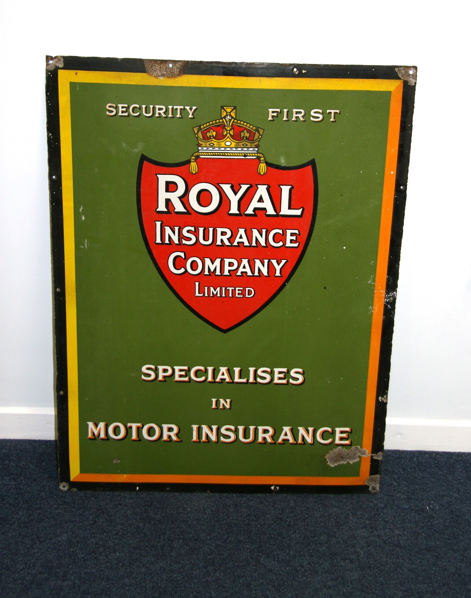 Royal Insurance Company original metal sign (1 of 4)