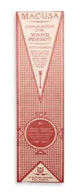 Fantastic Beasts and Where to Find Them (2016) - MACUSA Wand Permit