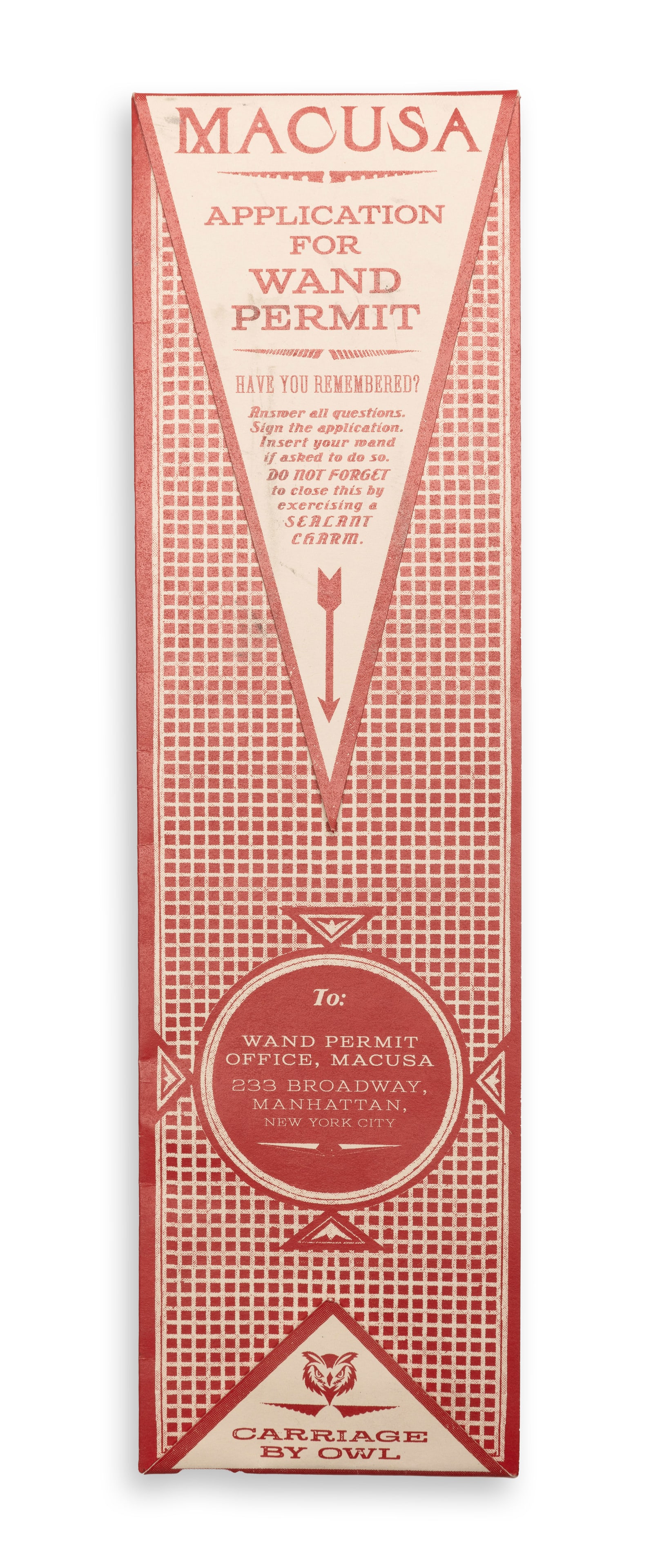 Fantastic Beasts and Where to Find Them (2016) - MACUSA Wand Permit (1 of 2)