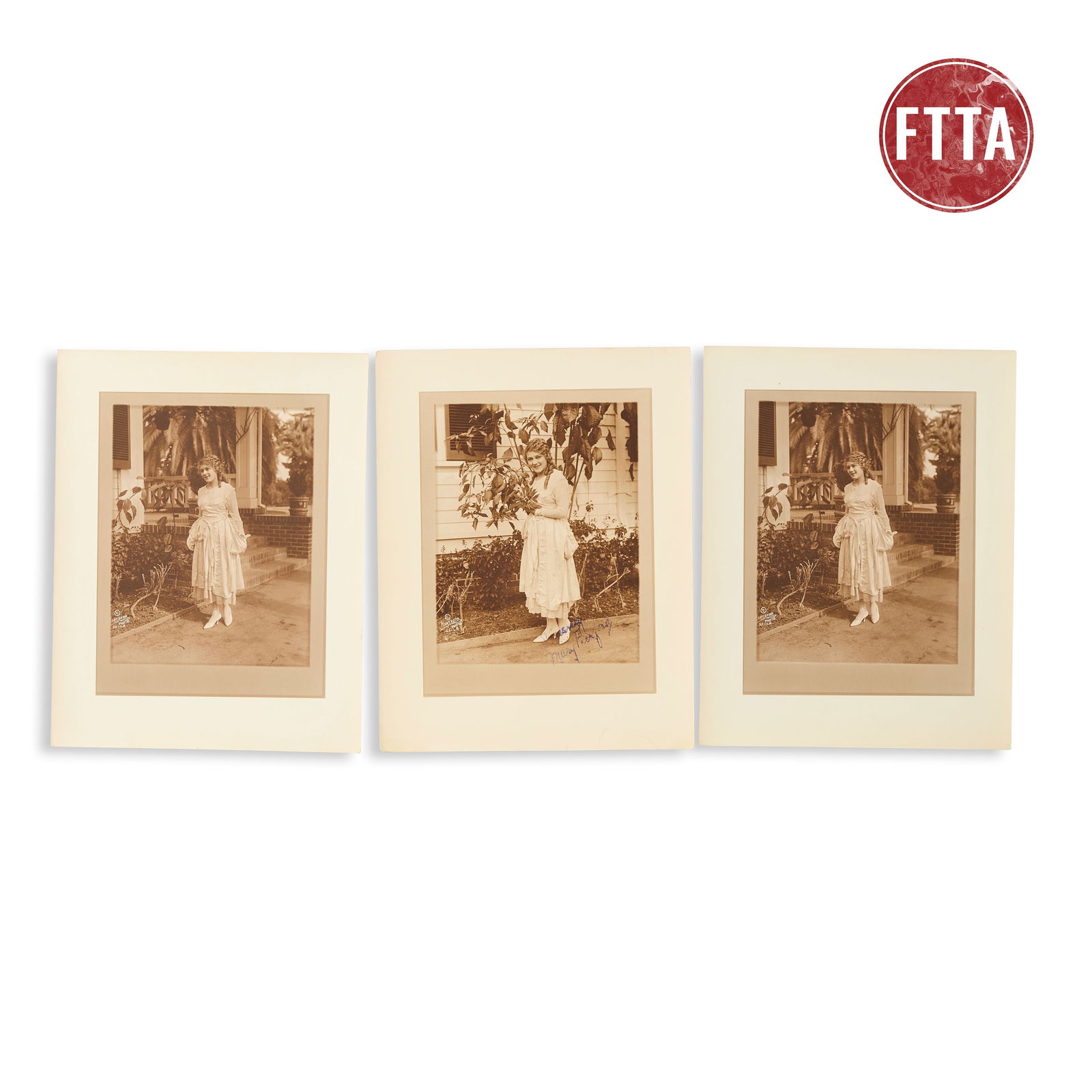 3 Mary Pickford Portraits with One Signed (1 of 2)