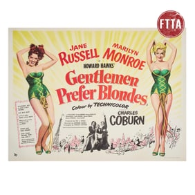British Quad Poster for Gentlemen Prefer Blondes