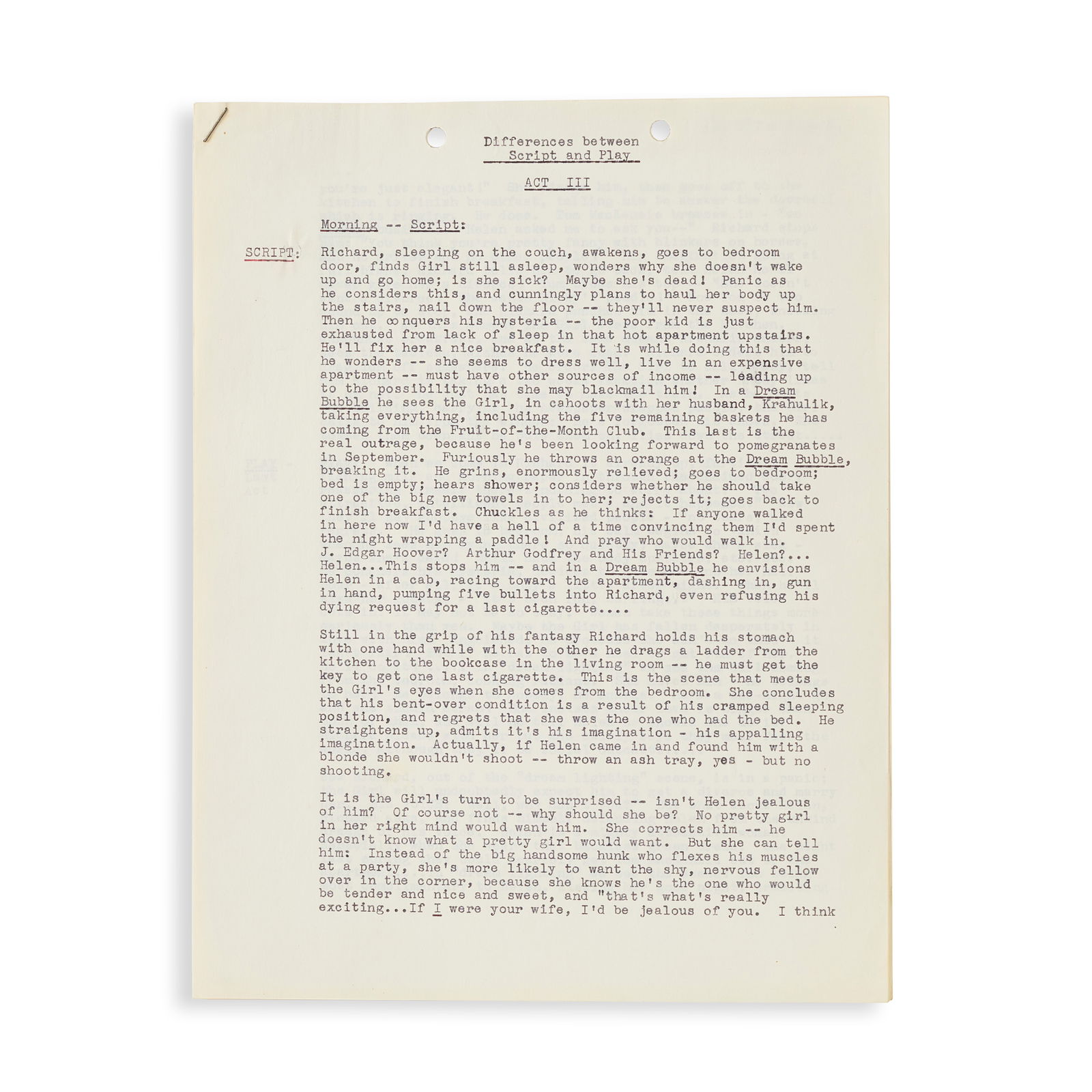 Producers Summaries for The Seven Year Itch (1 of 1)