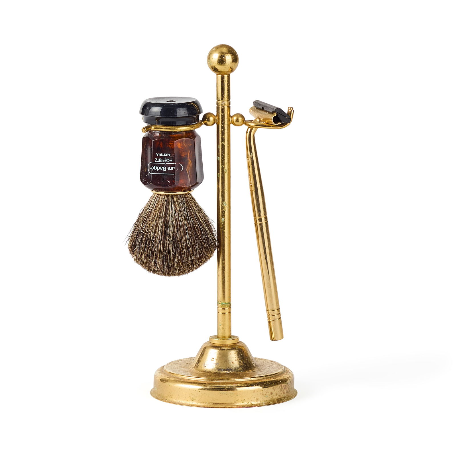 Marlon Brando 3-Piece Personal Brass Shaving Set (1 of 2)