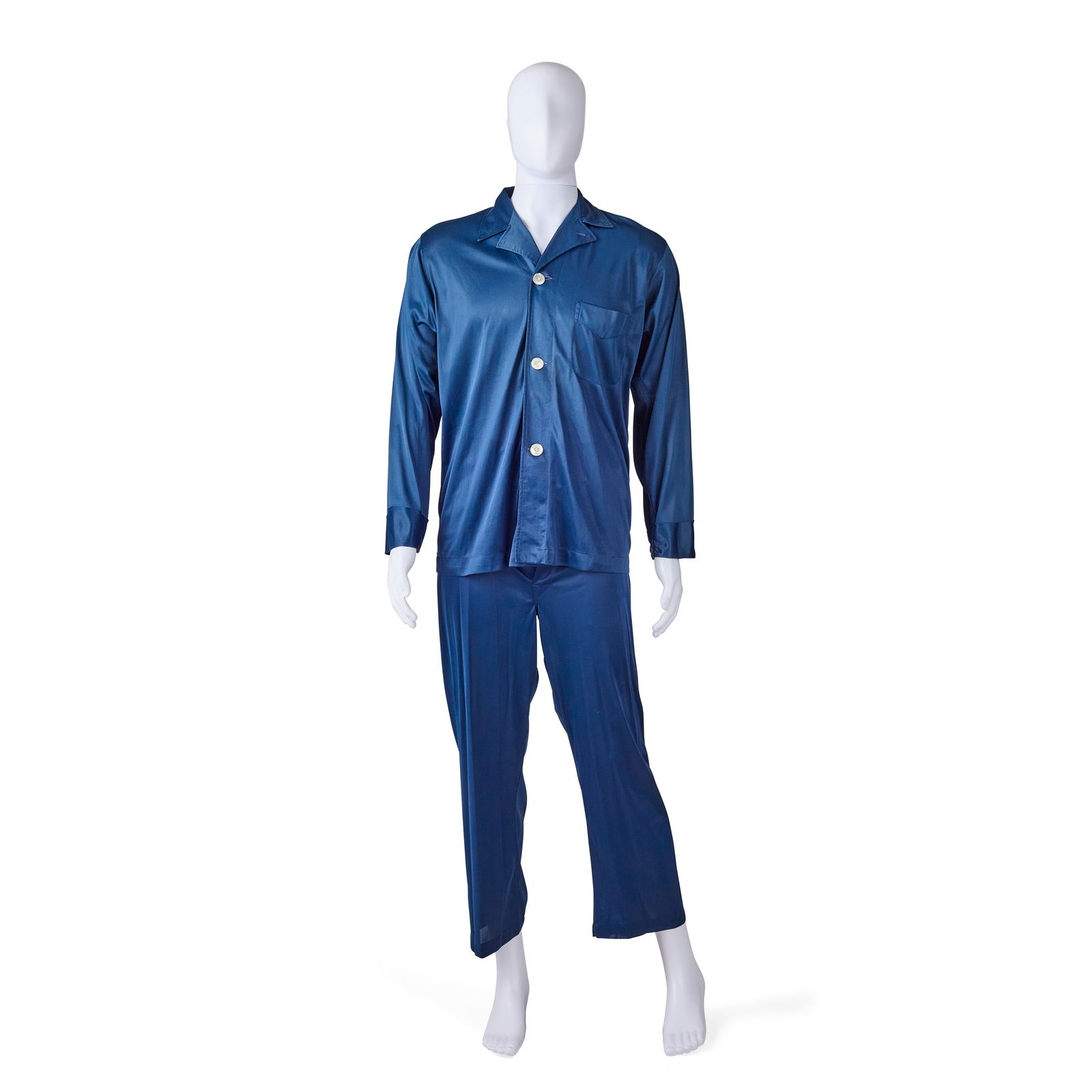 Hugh Hefner Personal 2-Piece Blue Pajama Set (1 of 3)