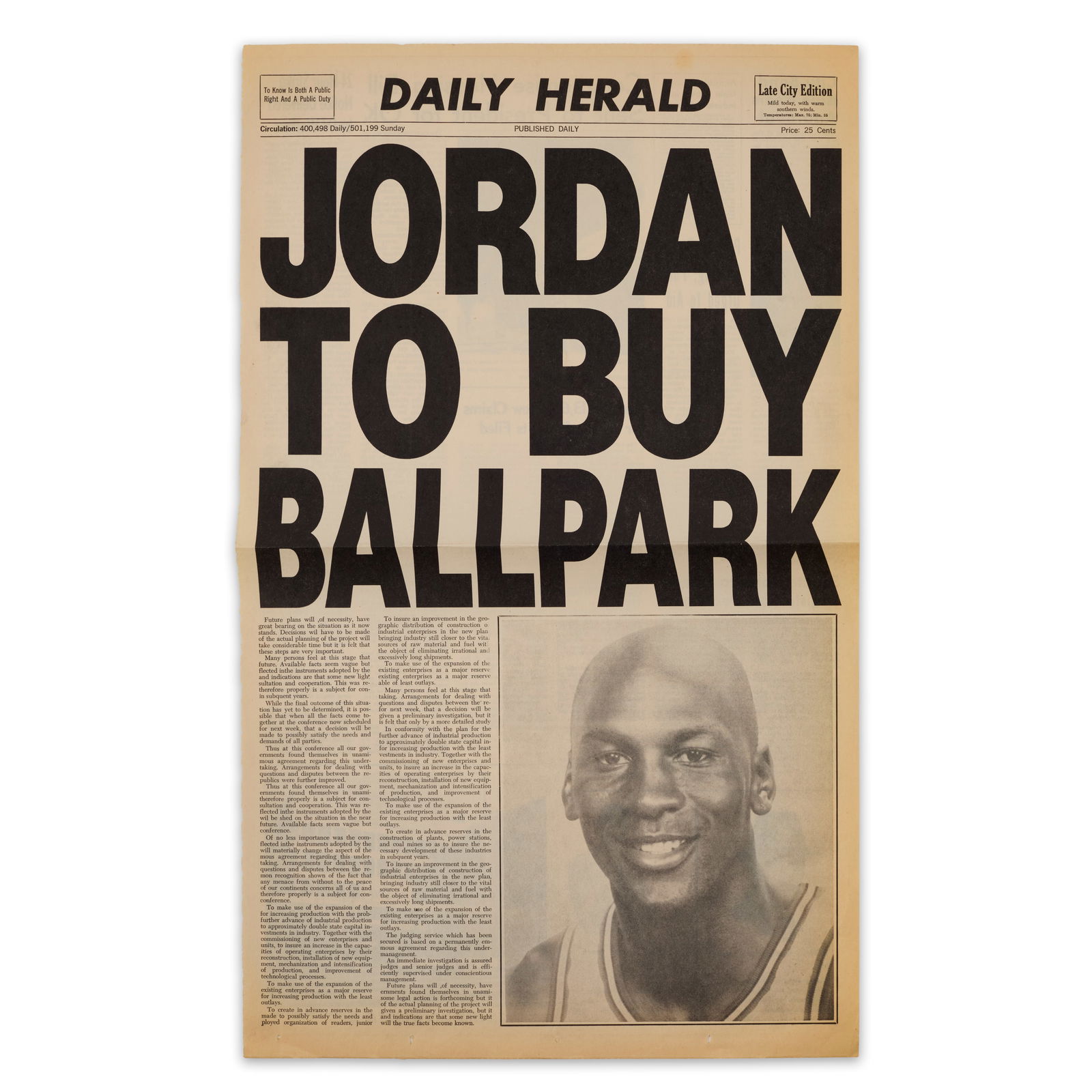 Space Jam (2) Newspaper Props (1 of 5)