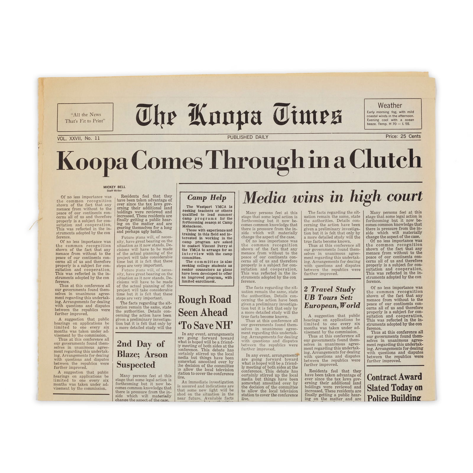 Super Mario Bros. Newspaper Prop (1 of 3)