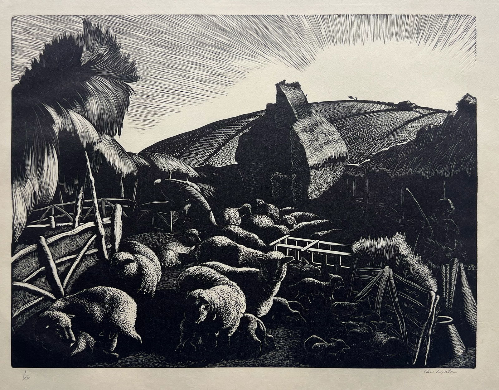 Clare Leighton "January - Lambing" (1 of 4)