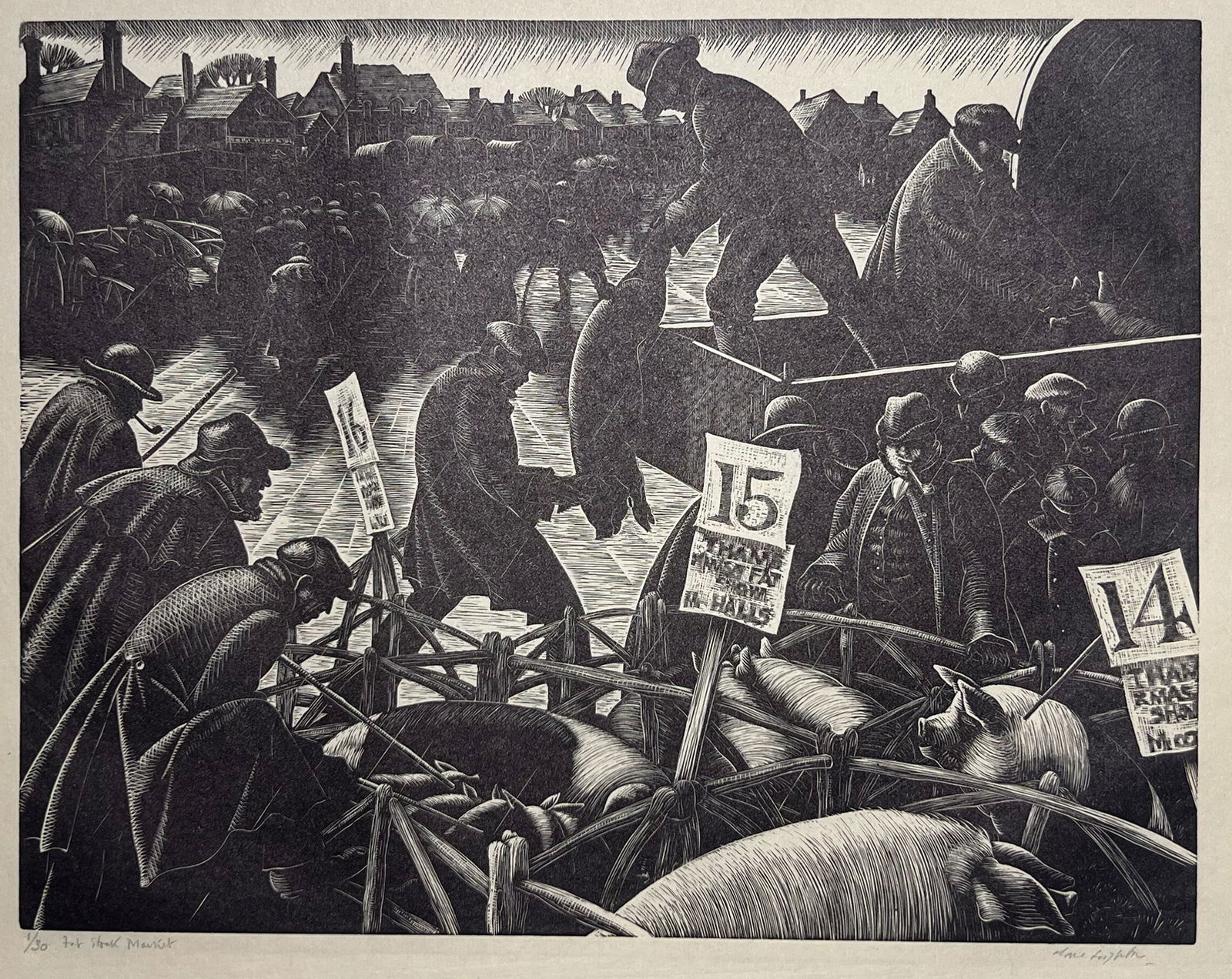 Clare Leighton "Fat Stock Market" (1 of 3)