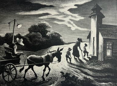 Thomas Hart Benton "Prayer Meeting" (1 of 3)