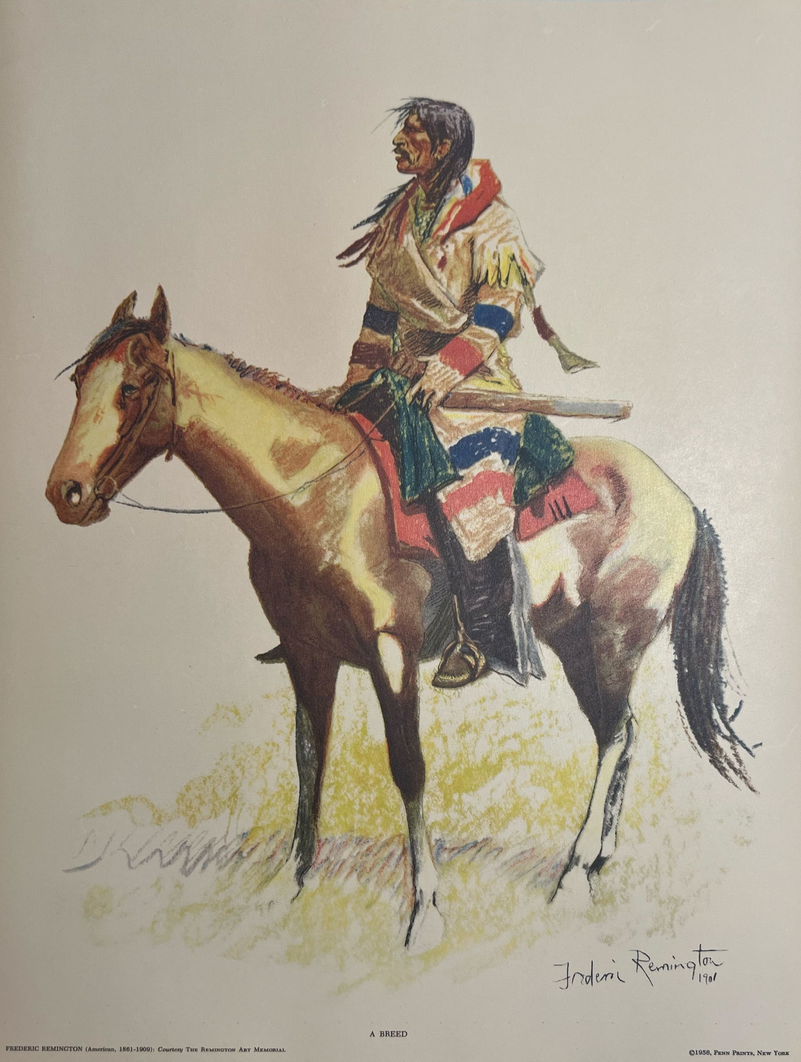 Frederic Remington "Buckskins" Group of 8 Reproduction Prints (1 of 9)