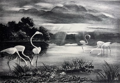 Adolf Dehn "Flamingos"